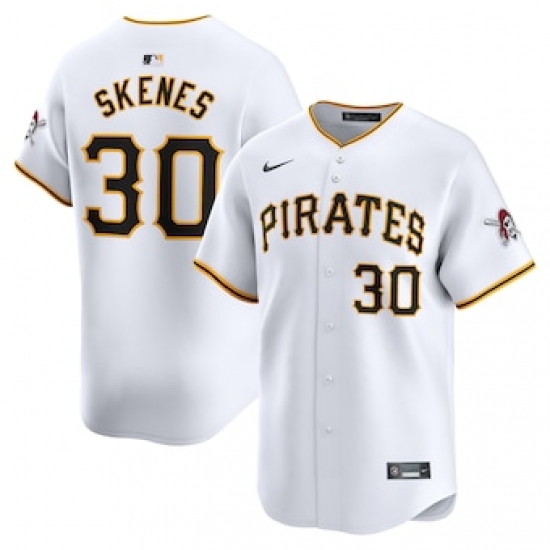Men's Pittsburgh Pirates #30 Paul Skenes Nike White Home Limited Player Jersey - Ujersey