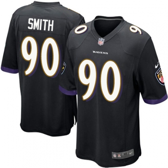 Men's Nike Baltimore Ravens #90 Za Darius Smith Game Black Alternate NFL Jersey - Ujersey