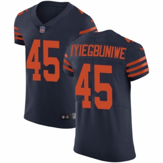 Men's Nike Chicago Bears #45 Joel Iyiegbuniwe Navy Blue Alternate Vapor Untouchable Elite Player NFL Jersey - Ujersey