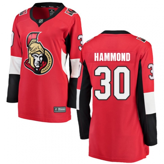 Women's Ottawa Senators #30 Andrew Hammond Fanatics Branded Red Home Breakaway NHL Jersey - Ujersey