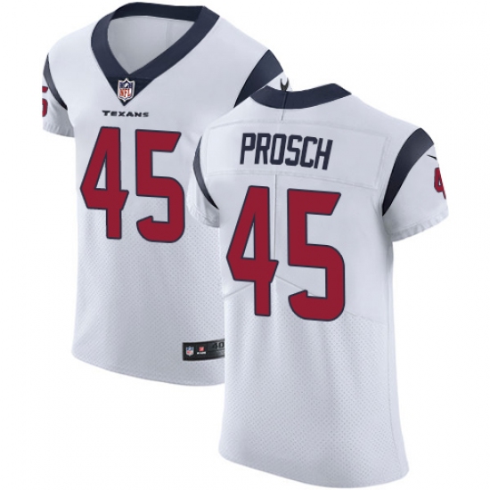 Men's Nike Houston Texans #45 Jay Prosch White Vapor Untouchable Elite Player NFL Jersey