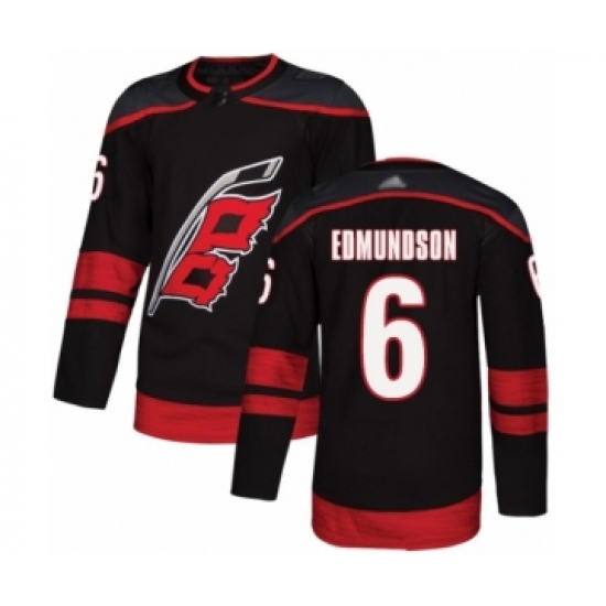 Men's Carolina Hurricanes #6 Joel Edmundson Authentic Black Alternate Hockey Jersey - Ujersey
