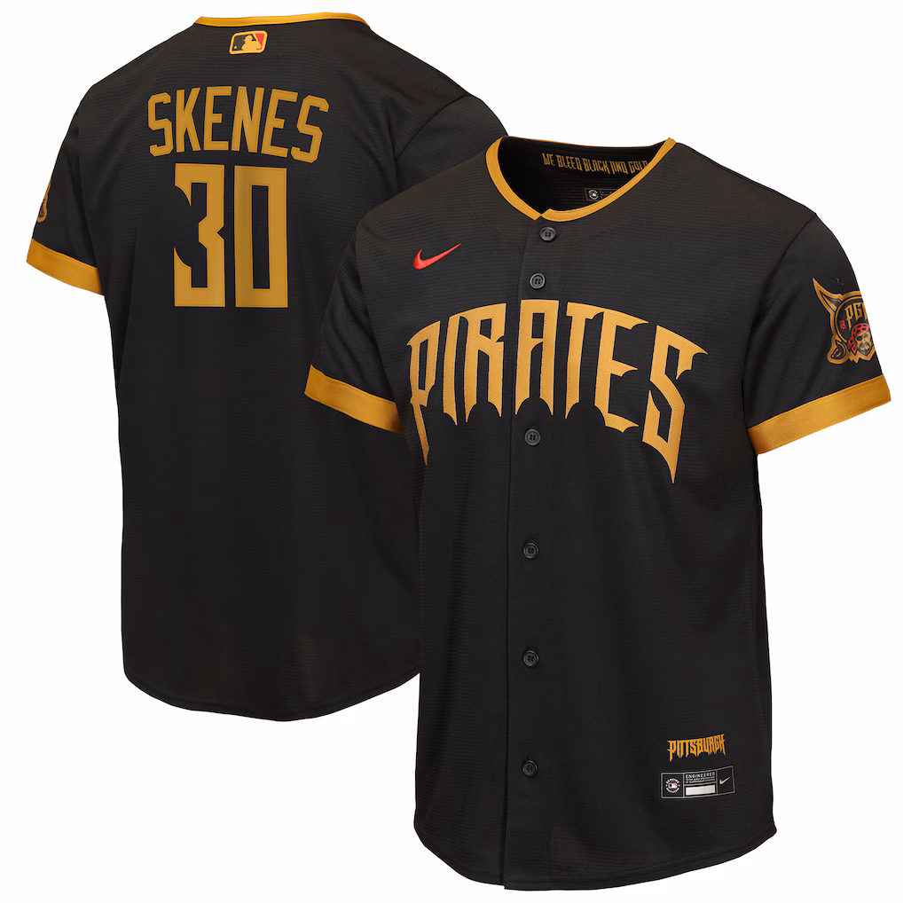Youth Pittsburgh Pirates Paul Skenes Nike Black 2026 City Connect Stadium Jersey - Ujersey NFL Shop