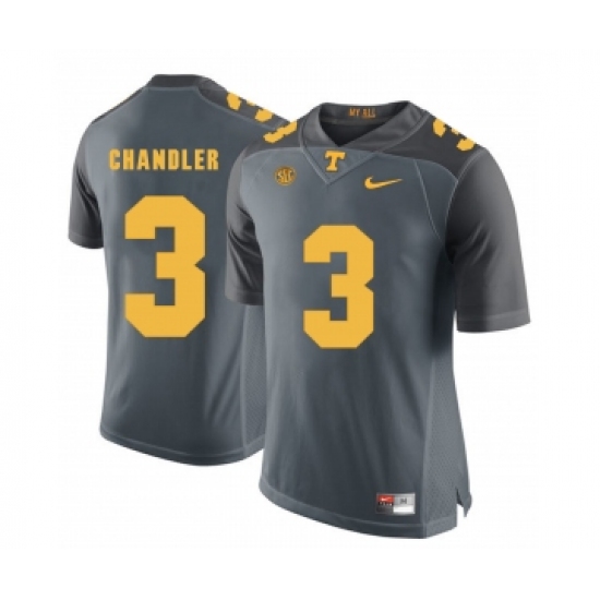 Tennessee Volunteers 3 White Ty Chandler Gray College Football Jersey - Ujersey
