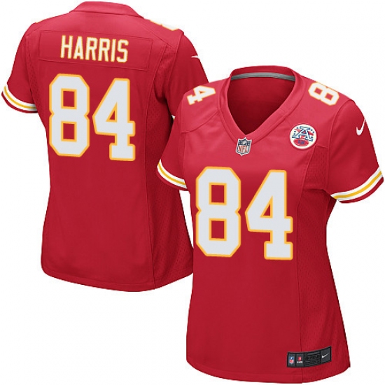 Women's Nike Kansas City Chiefs #84 Demetrius Harris Game Red Team Color NFL Jersey - Ujersey