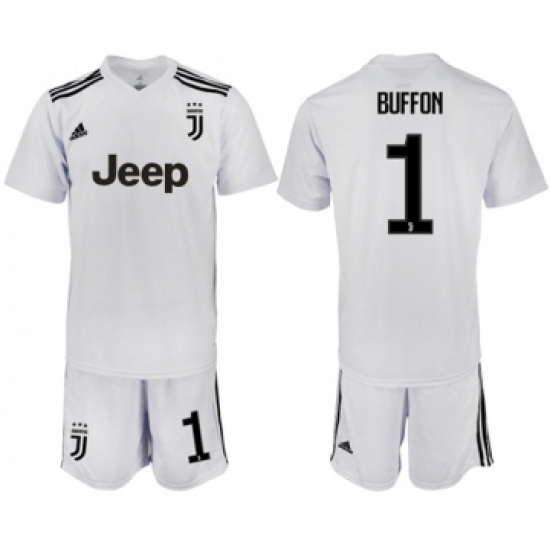 Juventus #1 Buffon White Soccer Club Jersey