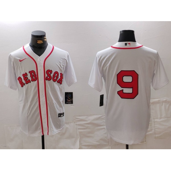 Men's Boston Red Sox #9 Ted Williams White Cool Base Stitched Jersey - Ujersey