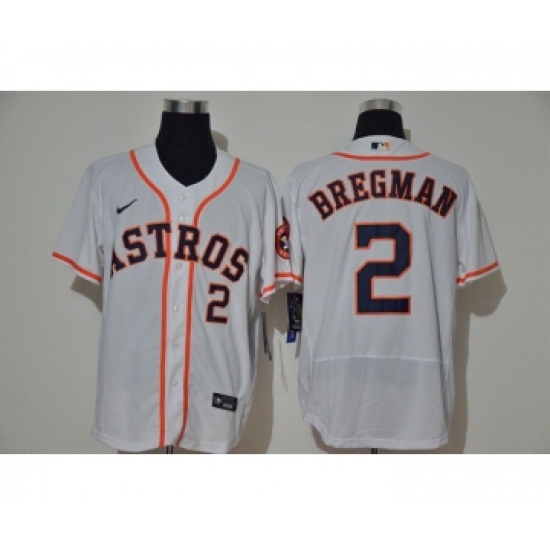 Men's Houston Astros #2 Alex Bregman White Stitched MLB Flex Base Nike Jersey - Ujersey