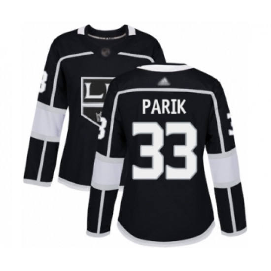 Women's Los Angeles Kings #33 Lukas Parik Authentic Black Home Hockey Jersey - Ujersey