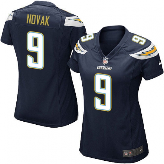 Women's Nike Los Angeles Chargers #9 Nick Novak Game Navy Blue Team Color NFL Jersey - Ujersey
