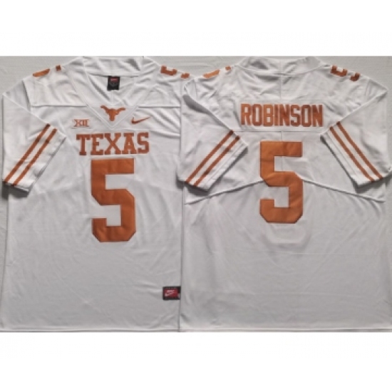 Men's Texas Longhorns #5 Bijan Robinson White 2022 Vapor Untouchable Stitched Nike Jersey - Ujersey