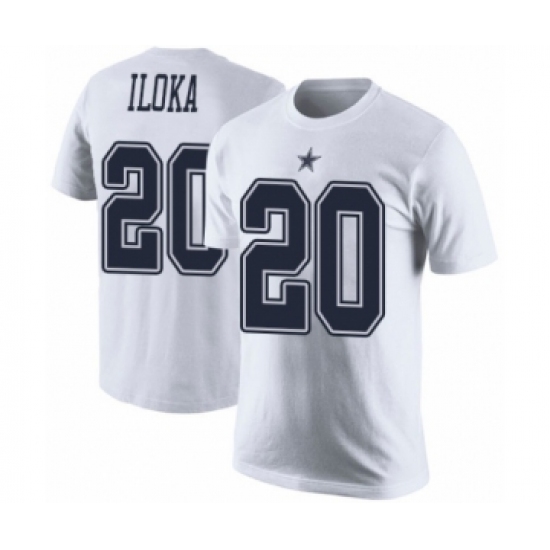 Football Men's Dallas Cowboys #20 George Iloka White Rush Pride Name & Number T-Shirt - Ujersey