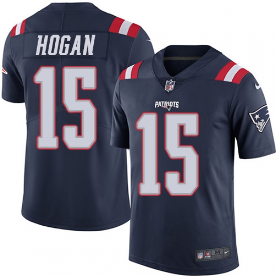 Youth Nike New England Patriots #15 Chris Hogan Limited Navy Blue Rush Vapor Untouchable NFL Jersey - Ujersey