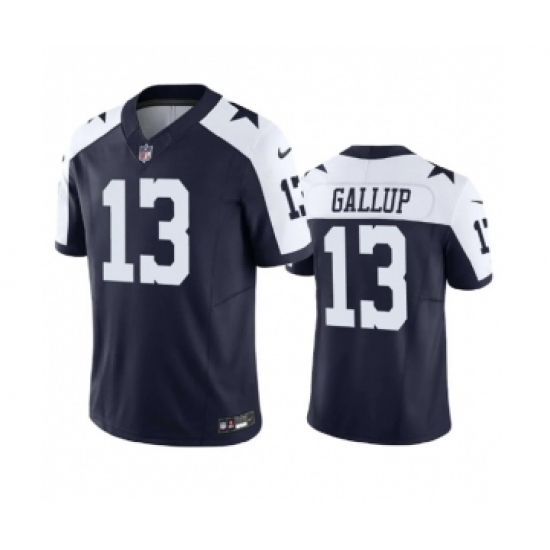 Men's Nike Dallas Cowboys #13 Michael Gallup Navy 2023 F.U.S.E. Vapor Limited Stitched Football Jersey - Ujersey
