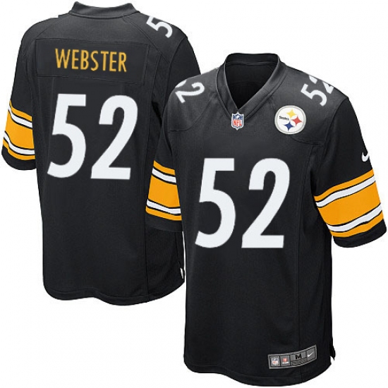 Men's Nike Pittsburgh Steelers #52 Mike Webster Game Black Team Color NFL Jersey - Ujersey