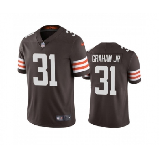Men's Cleveland Browns #31 Thomas Graham Jr. Brown Vapor Untouchable Limited Jersey - Ujersey