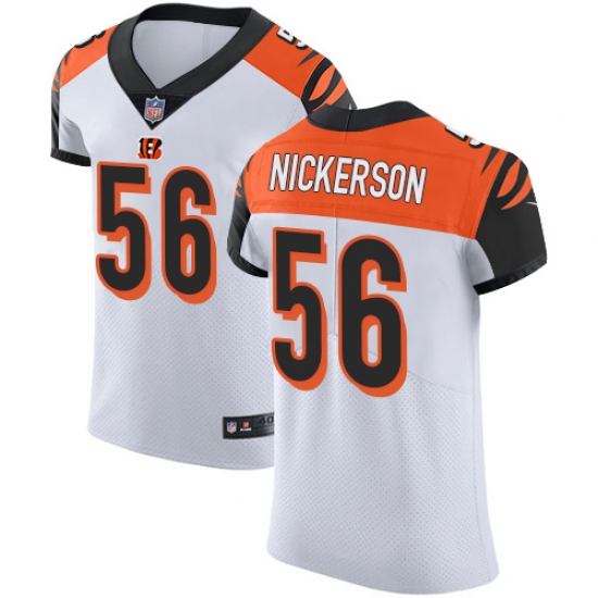 Men's Nike Cincinnati Bengals #56 Hardy Nickerson White Vapor Untouchable Elite Player NFL Jersey - Ujersey