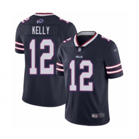 Men's Buffalo Bills #12 Jim Kelly Limited Navy Blue Inverted Legend Football Jersey - Ujersey