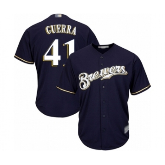 Youth Milwaukee Brewers #41 Junior Guerra Authentic Navy Blue Alternate Cool Base Baseball Player Jersey - Ujersey