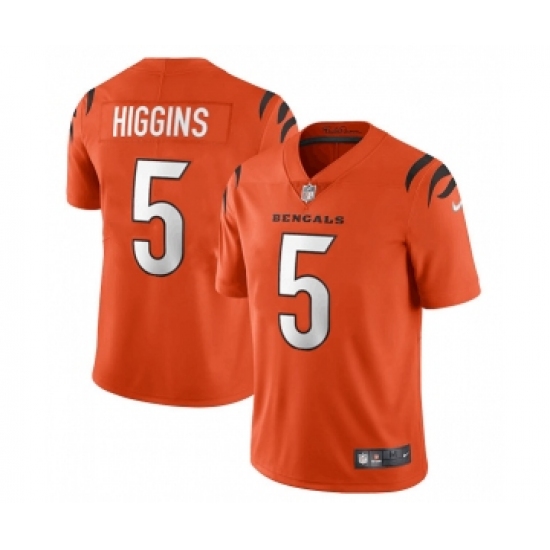Men's Cincinnati Bengals #5 Tee Higgins Orange Vapor Untouchable Limited Stitched Jersey - Ujersey