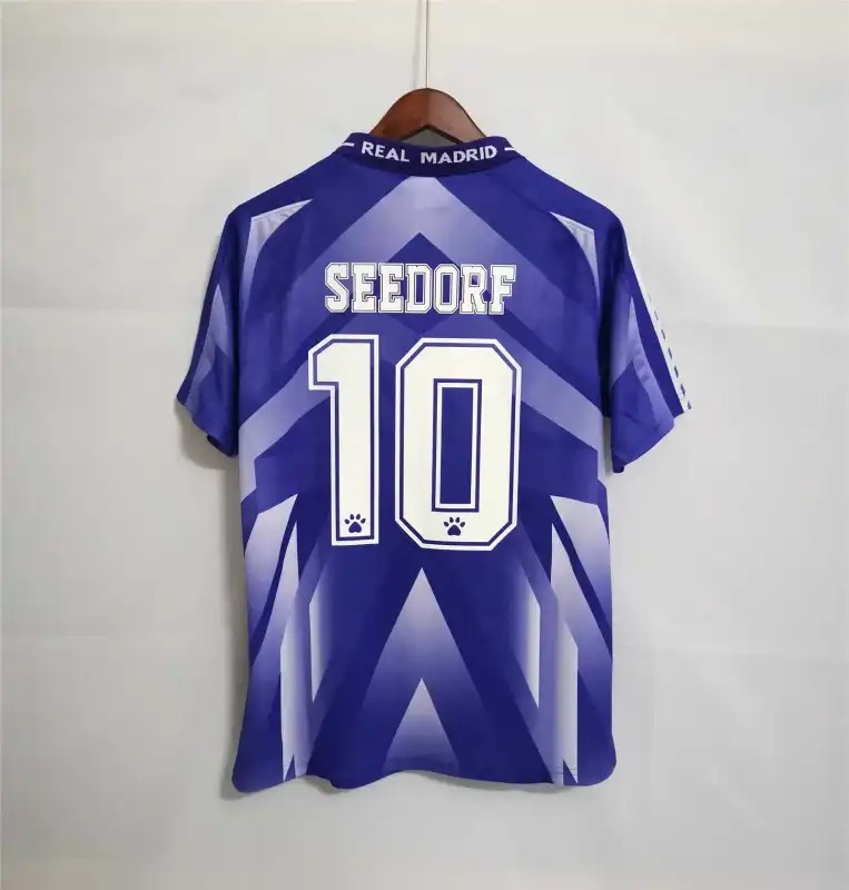 Real Madrid Retro Jersey Away Custom Soccer Shirt 1996-97 - ujerseystore