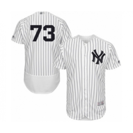 Men's New York Yankees #73 Mike King White Home Flex Base Authentic Collection Baseball Player Jersey - Ujersey