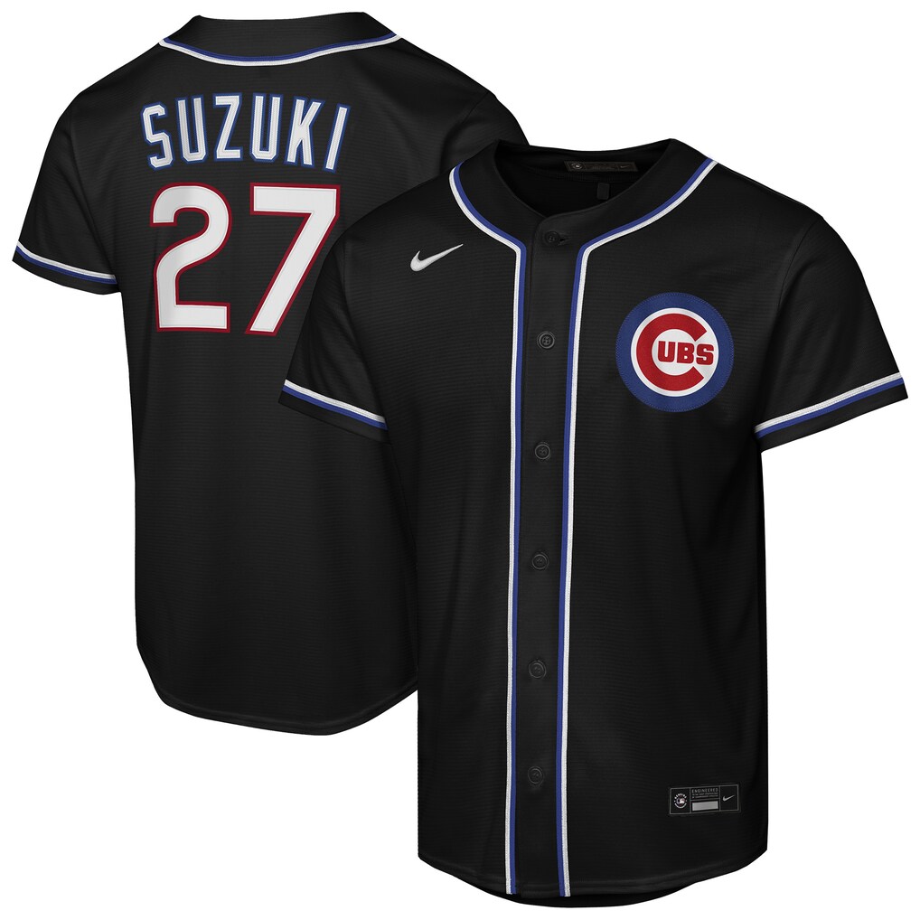 Youth Chicago Cubs Seiya Suzuki Nike Black Fashion Replica Player Jersey - Ujersey