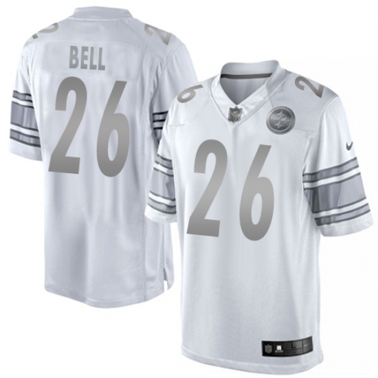 Men's Nike Pittsburgh Steelers #26 Le'Veon Bell Limited White Platinum NFL Jersey - Ujersey