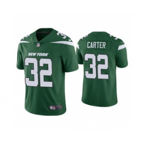 Men's New York Jets #32 Michael Carter 2021 Green Vapor Untouchable Limited Stitched Football Jersey - Ujersey