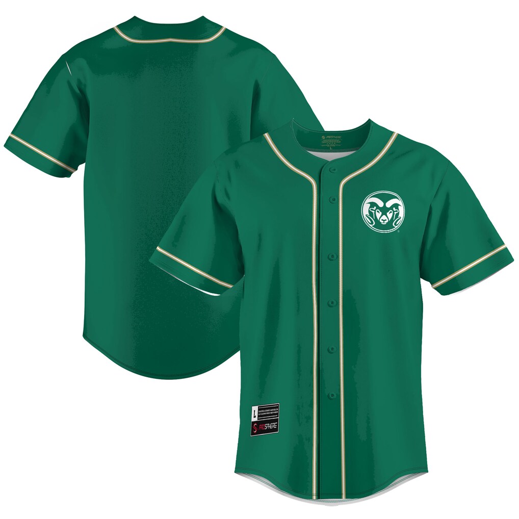 Men's GameDay Greats Green Colorado State Rams Lightweight Baseball Jersey - ujerseystore