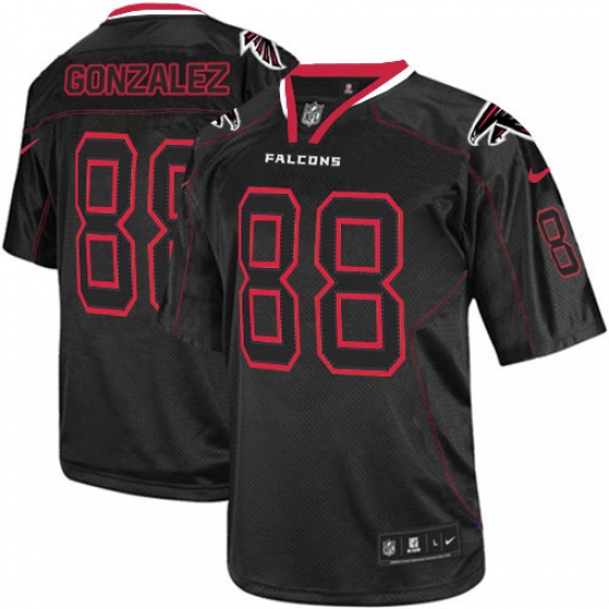 Men's Nike Atlanta Falcons #88 Tony Gonzalez Elite Lights Out Black NFL Jersey - Ujersey
