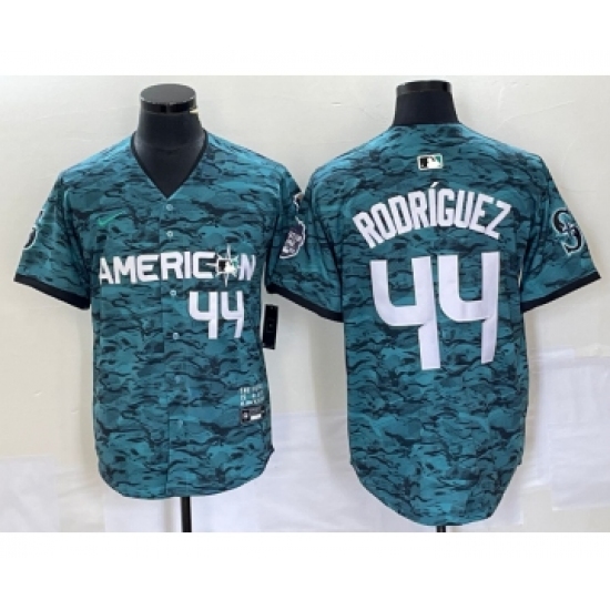 Men's Nike Seattle Mariners #44 Julio Rodriguez Teal 2023 All Star Cool Base Stitched Baseball Jersey - Ujersey
