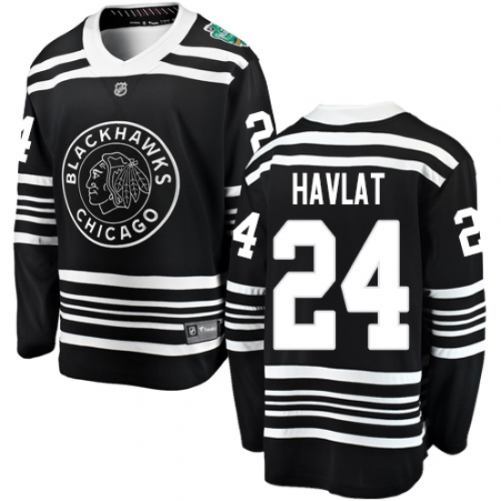 Men's Chicago Blackhawks #24 Martin Havlat Black 2019 Winter Classic Fanatics Branded Breakaway NHL Jersey - Ujersey