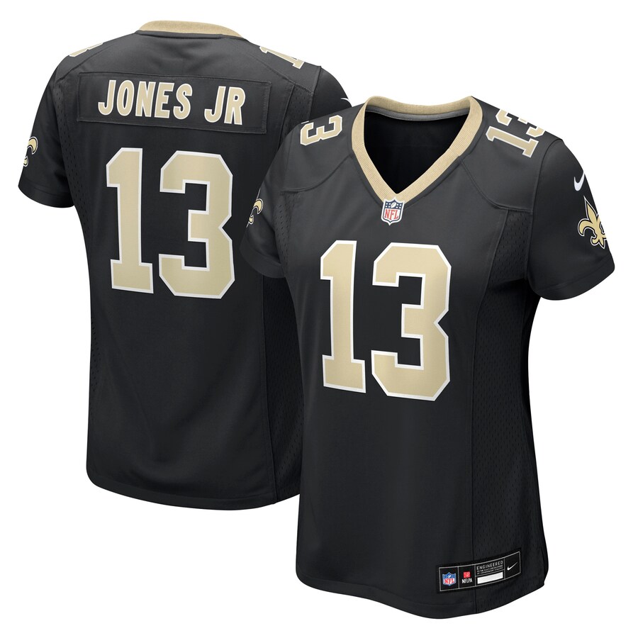 Women's New Orleans Saints Velus Jones Jr. Nike Black Team Game Jersey