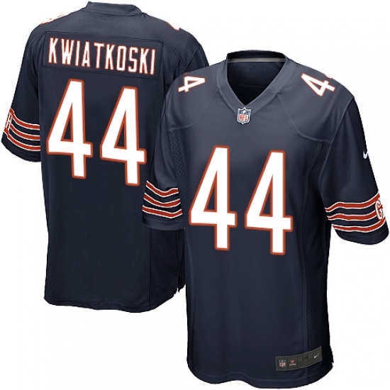 Men's Nike Chicago Bears #44 Nick Kwiatkoski Game Navy Blue Team Color NFL Jersey - Ujersey