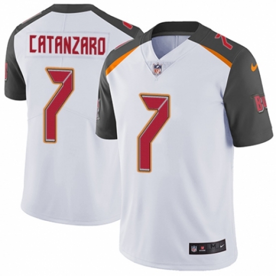 Men's Nike Tampa Bay Buccaneers #7 Chandler Catanzaro White Vapor Untouchable Limited Player NFL Jersey - Ujersey