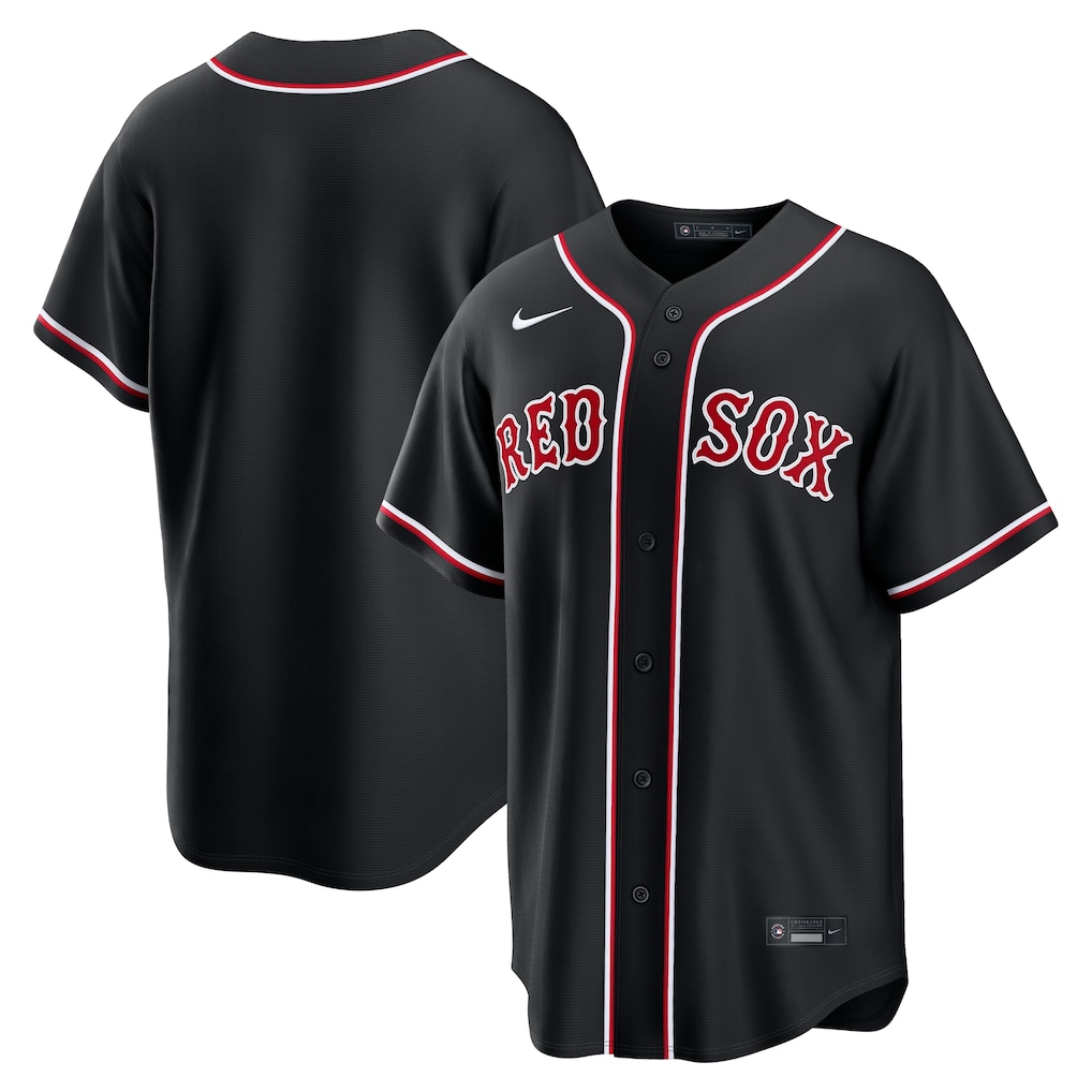 Men's Boston Red Sox Nike Fashion Replica Black Out Jersey - Ujersey Shop