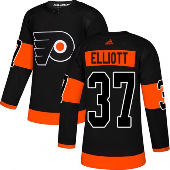 Men's Adidas Philadelphia Flyers #37 Brian Elliott Premier Black Alternate NHL Jersey - Ujersey