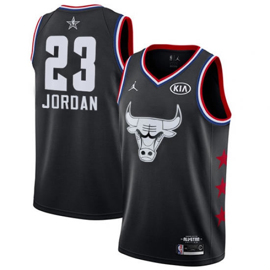 Men's Nike Chicago Bulls #23 Michael Jordan Black Basketball Jordan Swingman 2019 All-Star Game Jersey - Ujersey