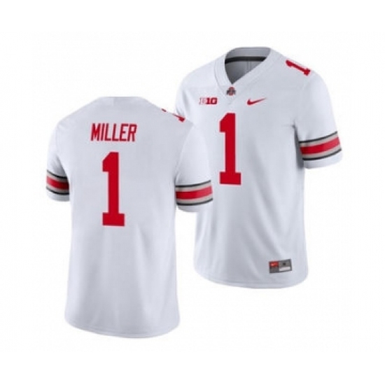 Men's Ohio State Buckeyes Braxton Miller White Football Playoff Game Jersey - Ujersey