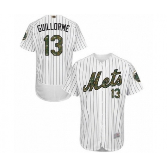 Men's New York Mets #13 Luis Guillorme Authentic White 2016 Memorial Day Fashion Flex Base Baseball Player Jersey - Ujersey