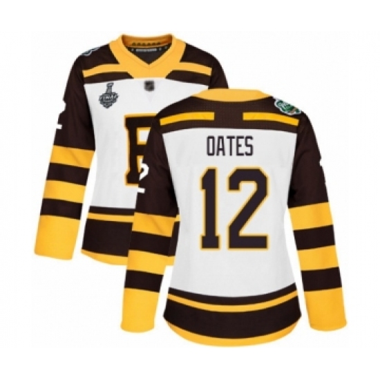 Women's Boston Bruins #12 Adam Oates Authentic White Winter Classic 2019 Stanley Cup Final Bound Hockey Jersey - Ujersey