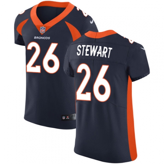 Men's Nike Denver Broncos #26 Darian Stewart Navy Blue Alternate Vapor Untouchable Elite Player NFL Jersey - Ujersey
