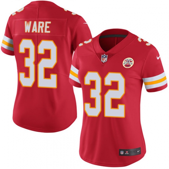 Women's Nike Kansas City Chiefs #32 Spencer Ware Red Team Color Vapor Untouchable Limited Player NFL Jersey - Ujersey
