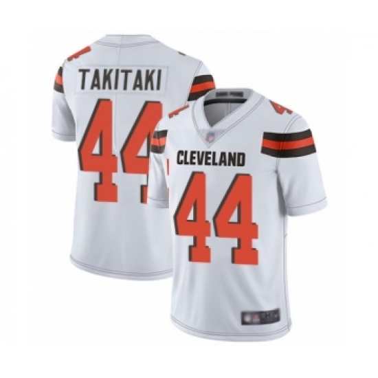 Youth Cleveland Browns #44 Sione Takitaki White Vapor Untouchable Limited Player Football Jersey - Ujersey