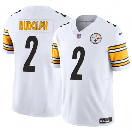 Men's Pittsburgh Steelers #2 Mason Rudolph White 2025 F.U.S.E. Vapor Untouchable Limited Football Stitched Jersey - Ujersey