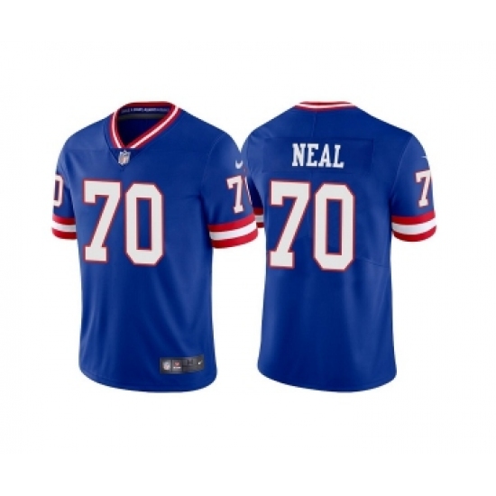 Men's New York Giants #70 Evan Neal Royal Vapor Untouchable Limited Stitched Jersey - Ujersey
