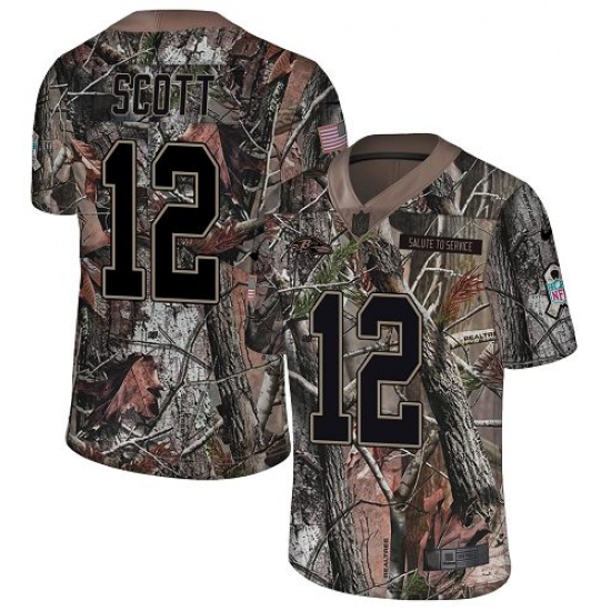 Youth Nike Baltimore Ravens #12 Jaleel Scott Limited Camo Salute to Service NFL Jersey - Ujersey