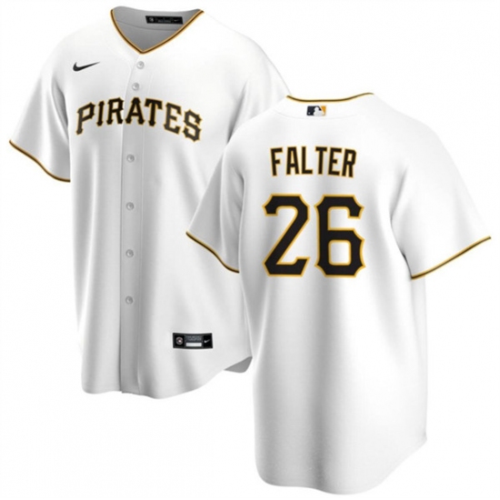Men's Pittsburgh Pirates #26 Bailey Falter White Cool Base Baseball Stitched Jersey