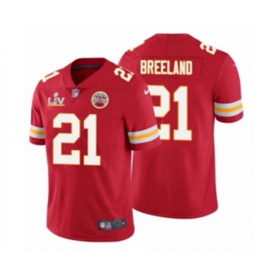 Youth Kansas City Chiefs #21 Bashaud Breeland Red 2021 Super Bowl LV Jersey - Ujersey